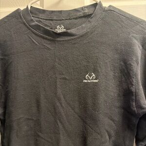 Realtree Black Long Sleeve Kids Tee